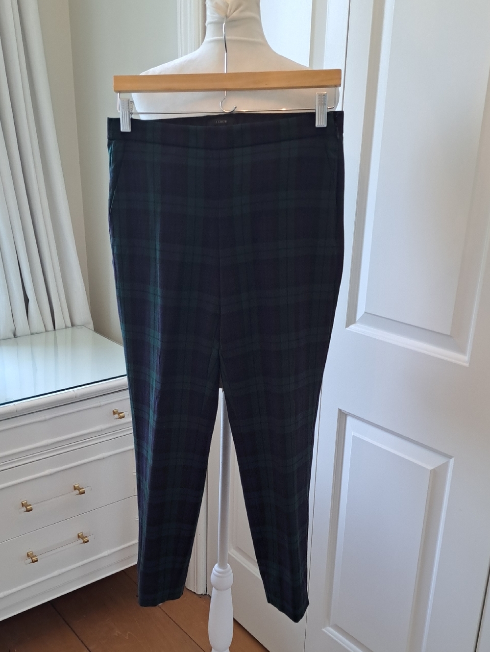 NWOT J.Crew Womens Preppy Wool Blend Tartan Plaid Dress/Holiday Crop Pants 4 - Picture 1 of 9